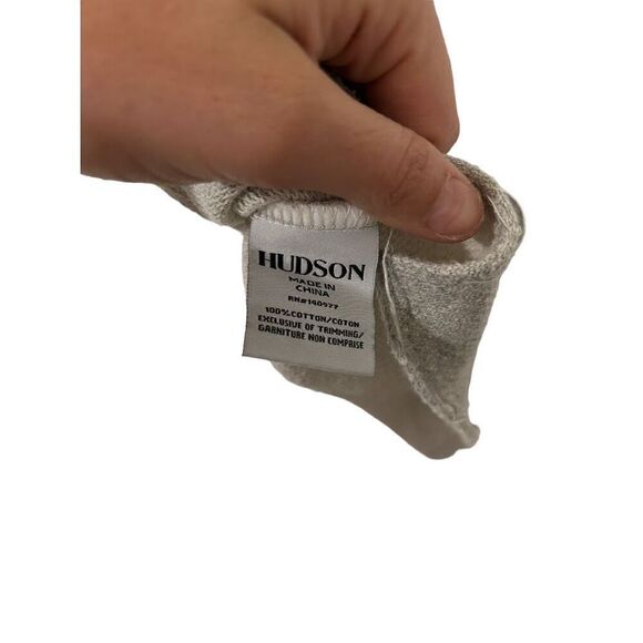 Hudson Kids Embroidered Destructed Distressed Grey Floral Sweater Kids Size 9/10 - Picture 7 of 9